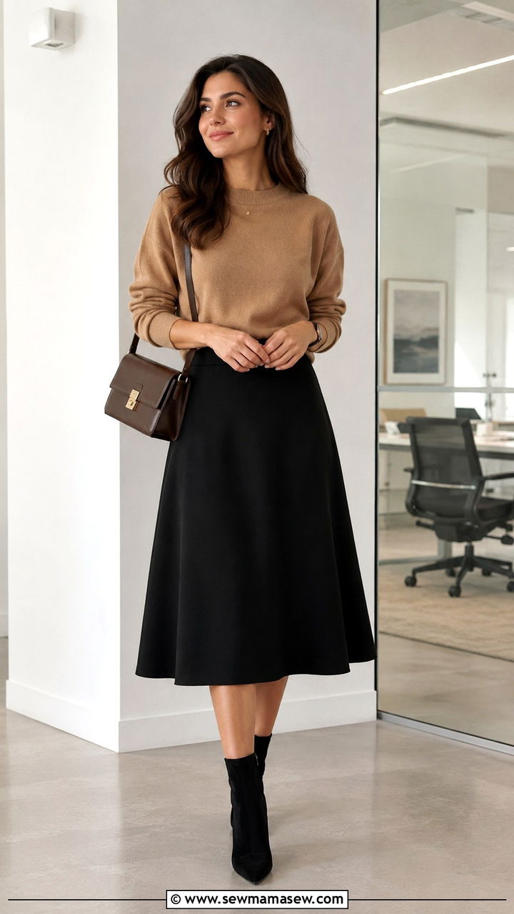 Shoulder Bag Outfit A Line Skirt - 30 Shoulder bag outfit ideas