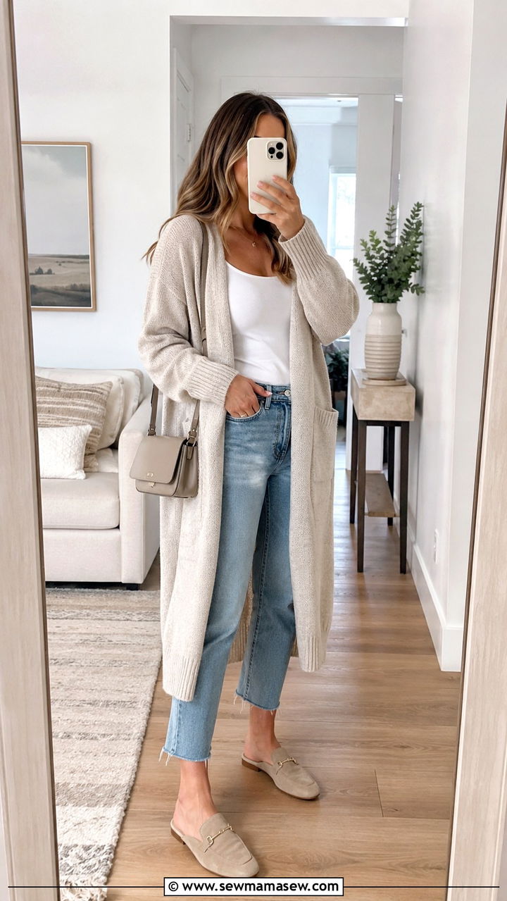 Shoulder Bag Outfit Cardigan - 30 Shoulder bag outfit ideas