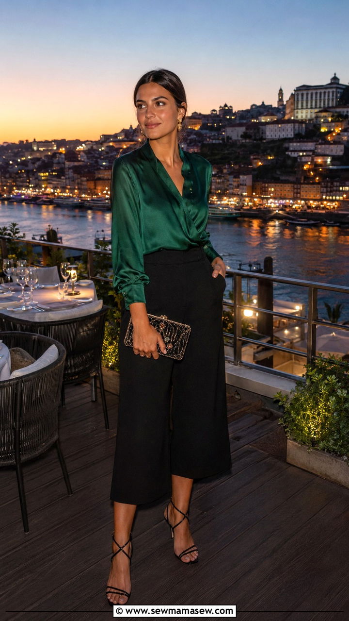 Silk Blouse And Culottes Porto Dinner Outfit - 25 Porto outfit ideas