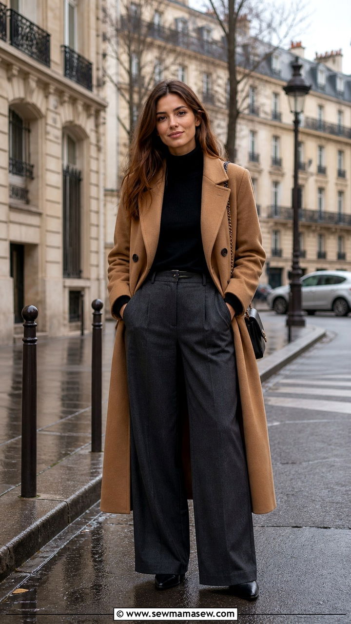 Silk Blouse with Ankle Length Jeans and Slingback Heels - 40 Parisian outfit ideas
