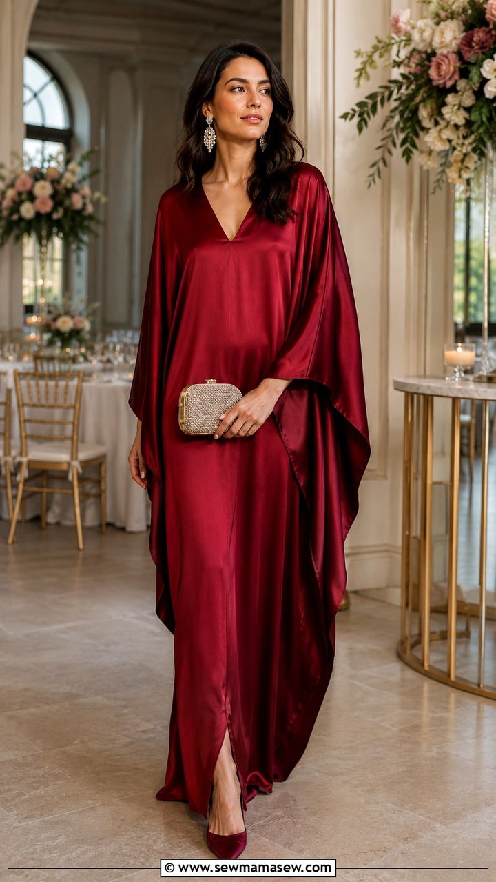 Silk Kaftan Wedding Guest Look - 25 Wedding guest outfit ideas Muslim wedding