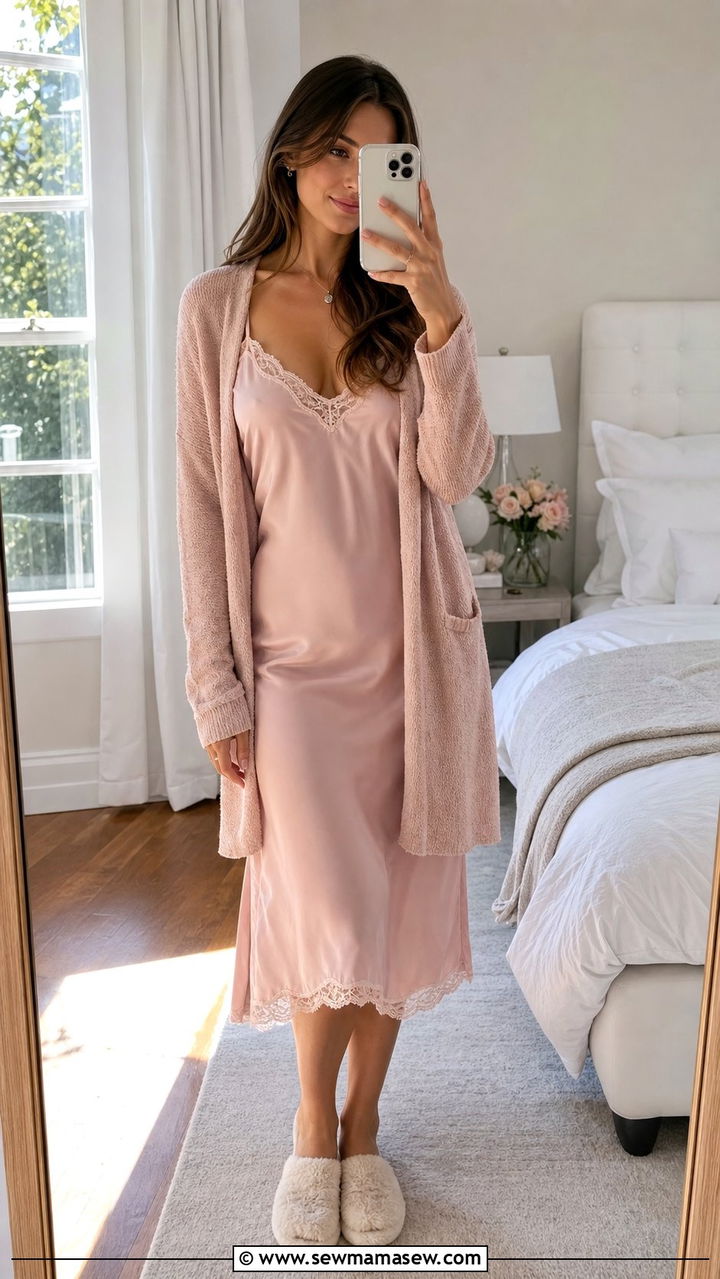 Silk Nightgown Loungewear - 25 Silk loungewear outfit ideas