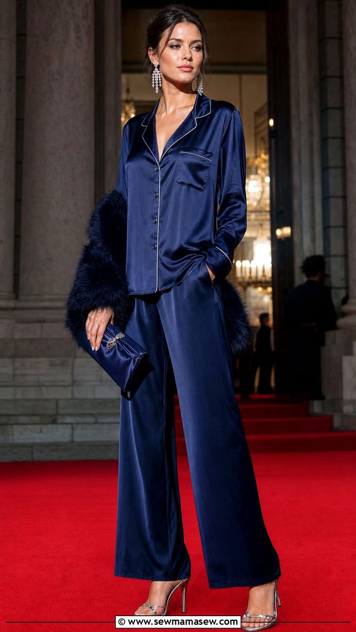 Silk Pajama Set Evening Outfit - 25 Silk pajama set outfit ideas
