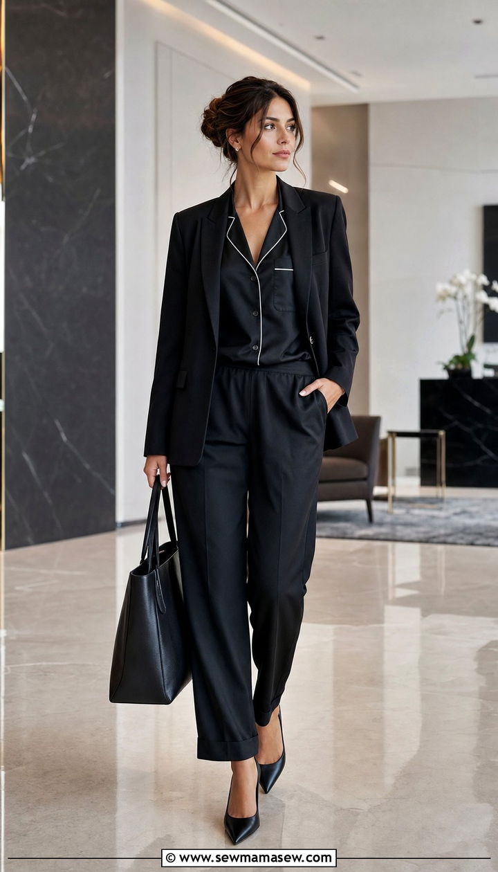 Silk Pajama Set Office Outfit - 25 Silk pajama set outfit ideas