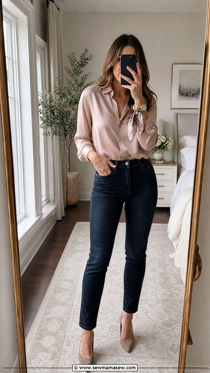 Silk scarf as a wrist wrap with a watch and blouse - 25 How to style a silk scarf