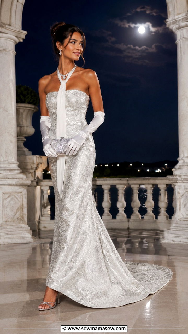 Silver Metallic White Tie Gown - 25 White tie event outfit ideas