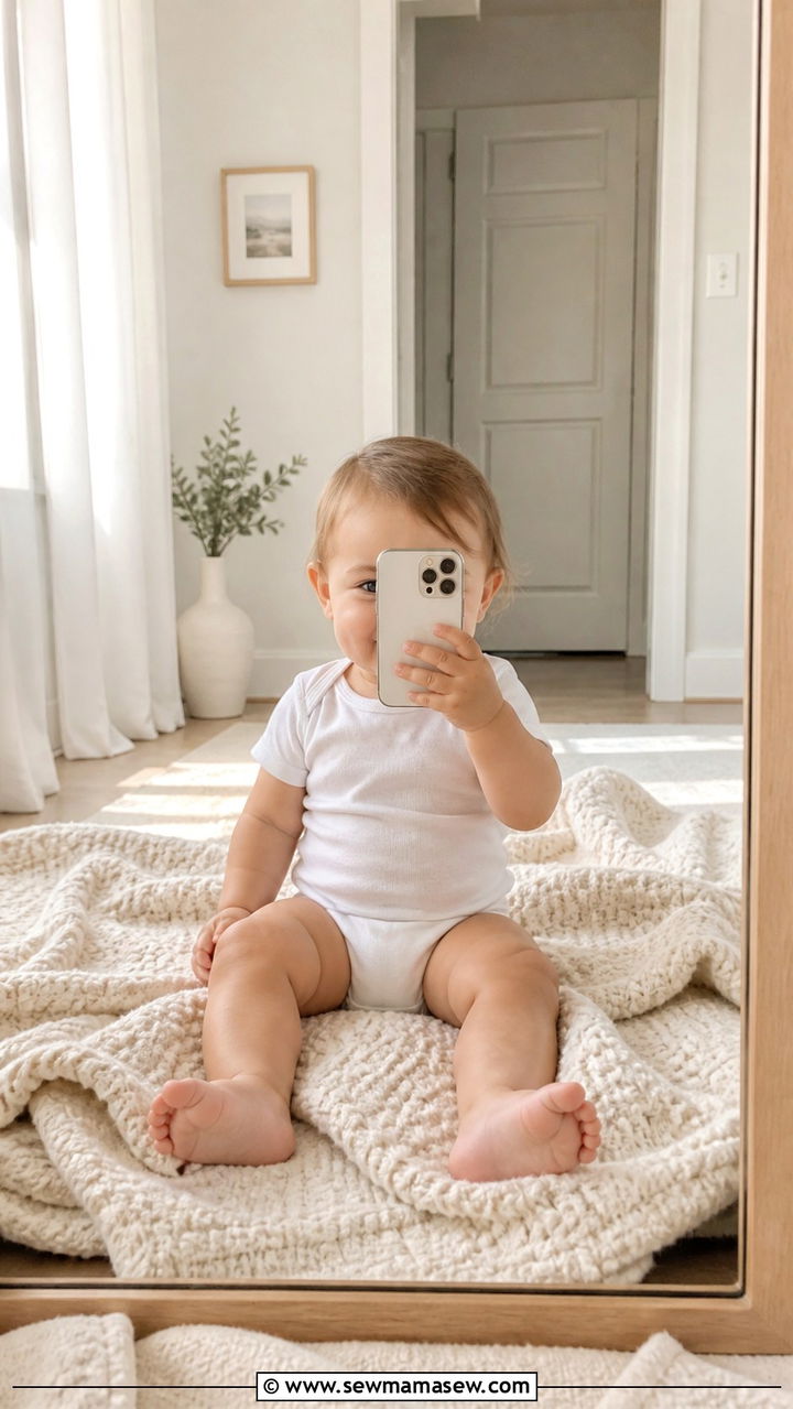 Simple White Onesie Milestone Photo Outfit - 20 1 year photo outfit ideas