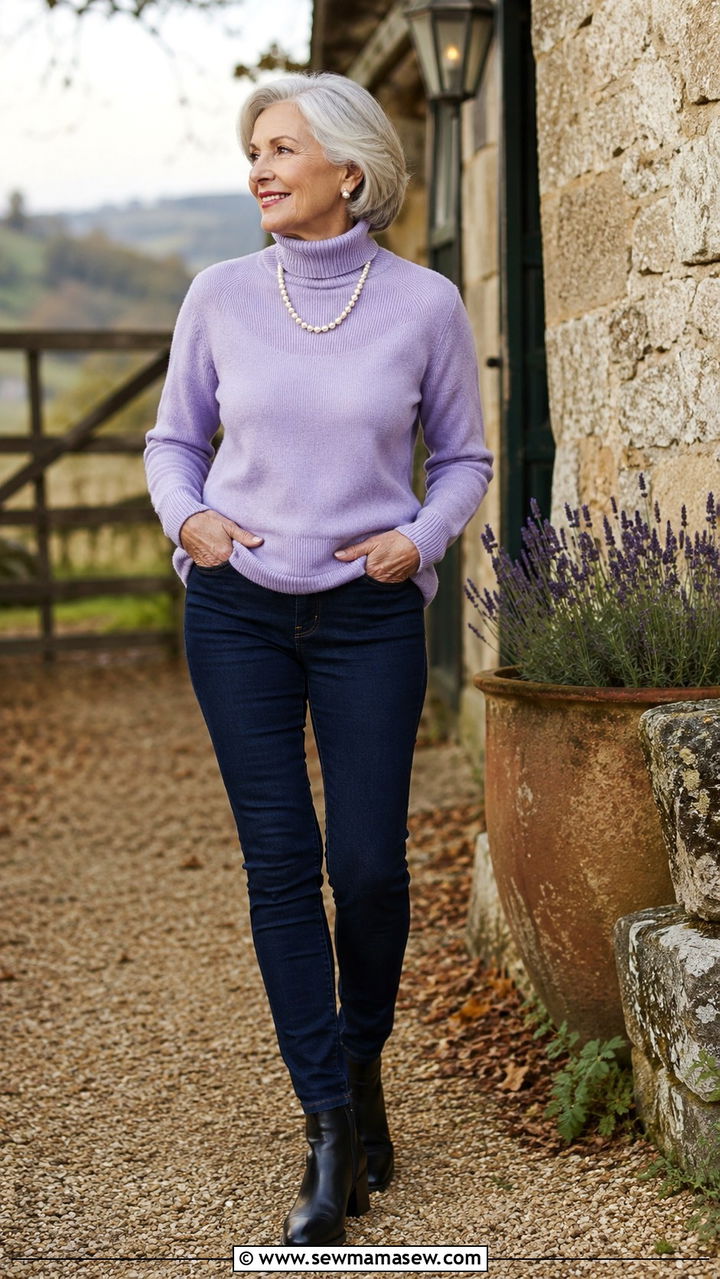 Skinny Jeans With Cashmere Turtleneck And Chelsea Boots - 20 How to style skinny jeans over 60
