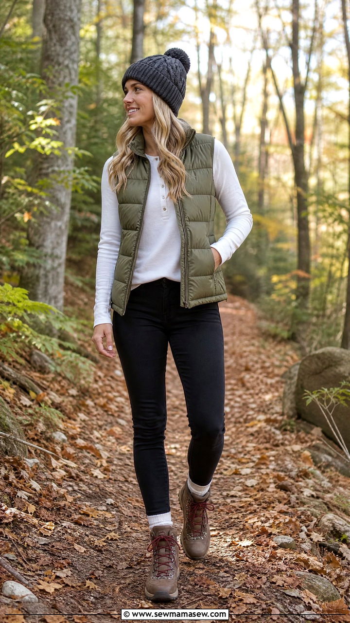 Skinny Jeans With Puffer Vest And Boots - 25 chic skinny jeans outfit ideas