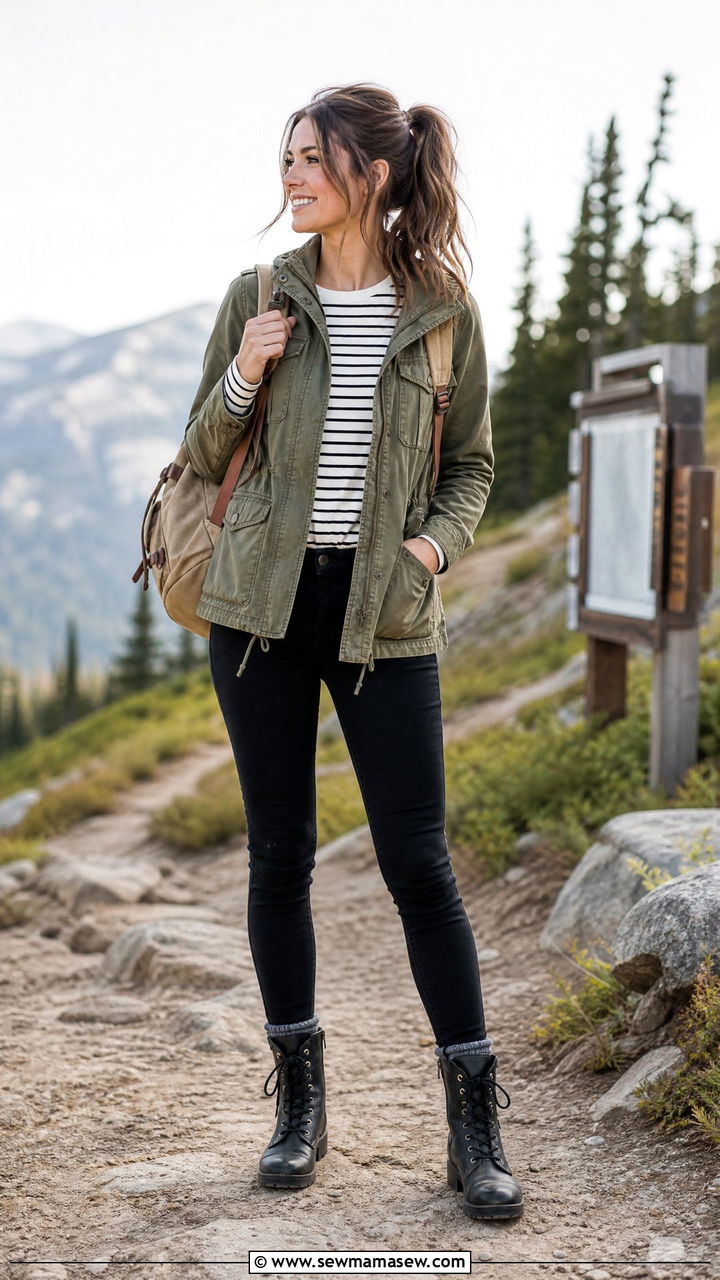 Skinny Jeans With Utility Jacket Outfit - 25 chic skinny jeans outfit ideas