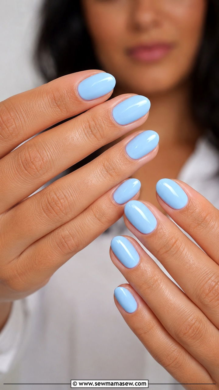 Sky Blue Gel Nails - 50 gel polish
