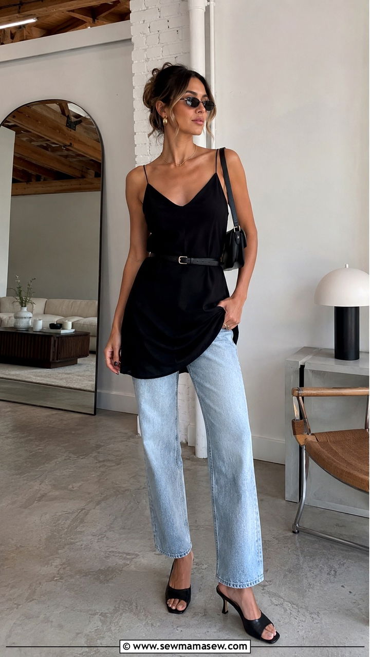 Slip Dress Over Jeans - 30 how to style slip dress outfits
