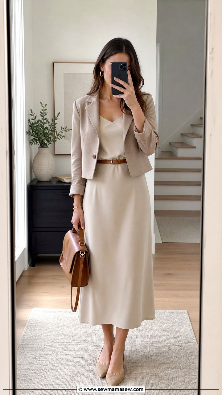 Slip Dress With A Belt For Work - 25 How to style a slip dress for work