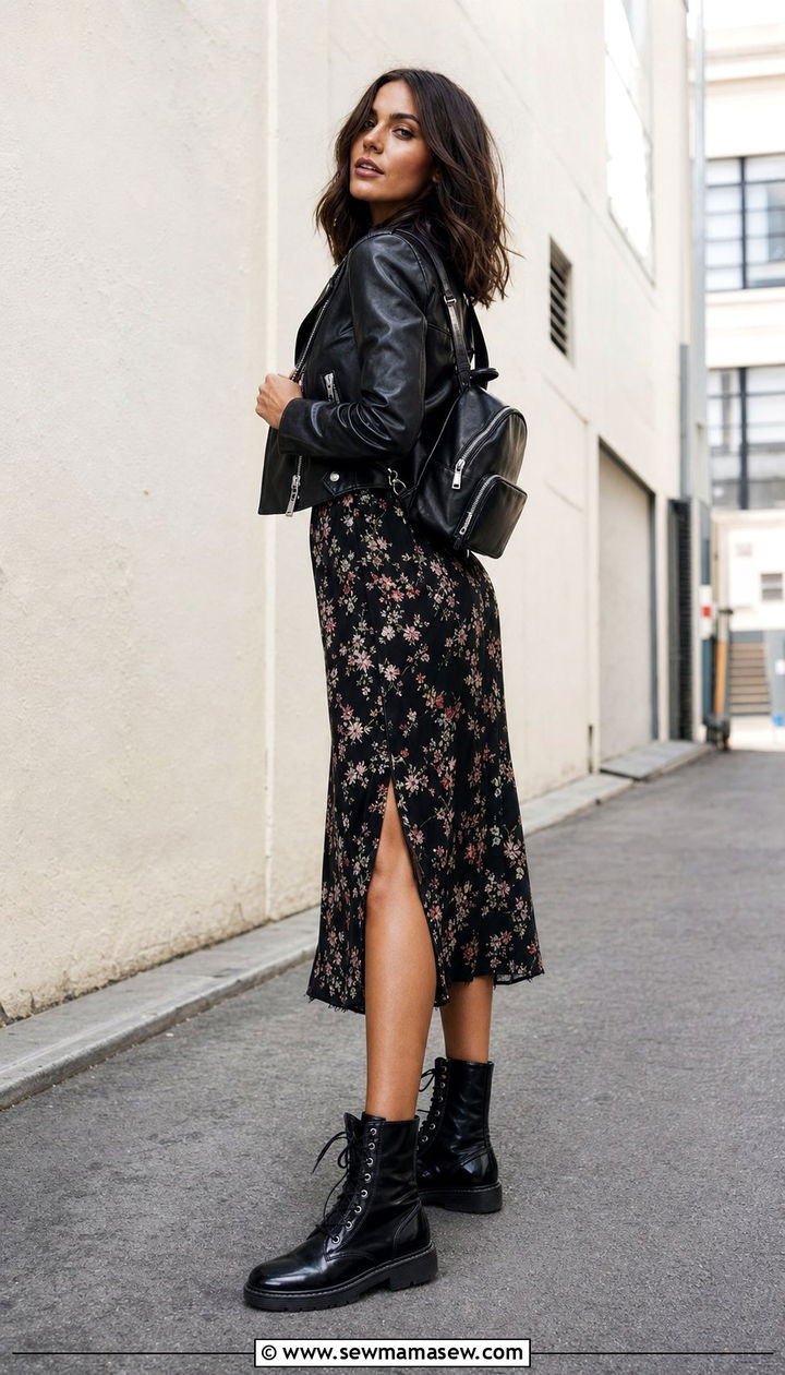 Slip Dress With Combat Boots - 25 classy slip dress outfits