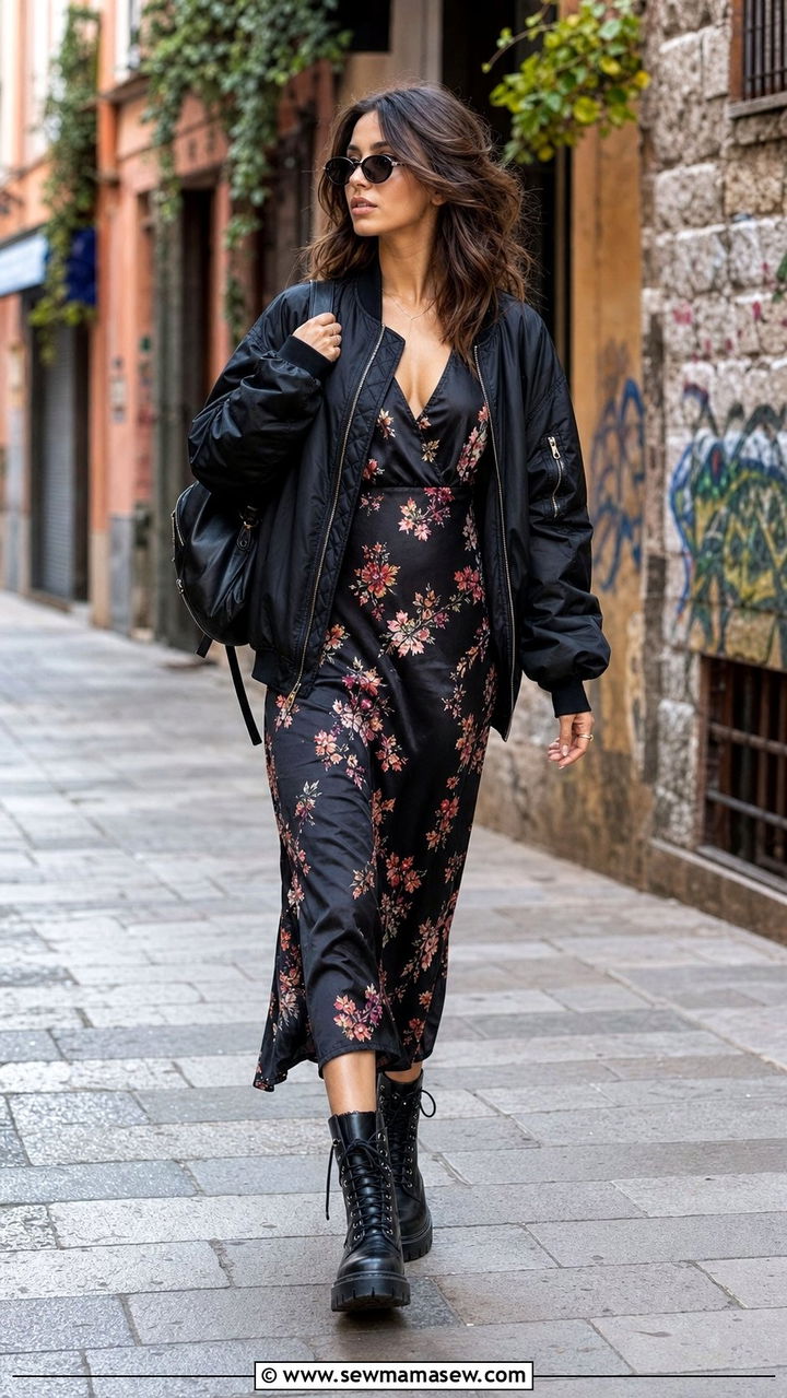 Slip Dress With Combat Boots Outfit - 25 slip dress outfits aesthetic