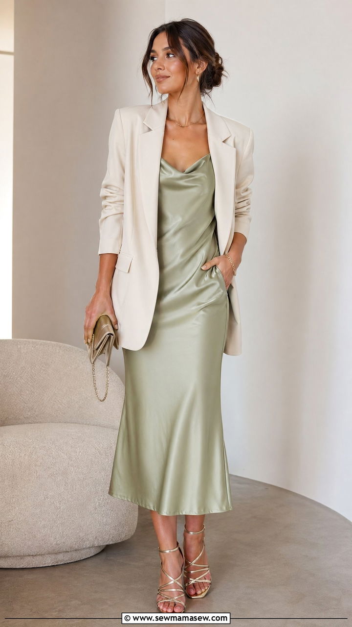 Slip Dress and Oversized Blazer Outfit - 35 Elegant spring outfits