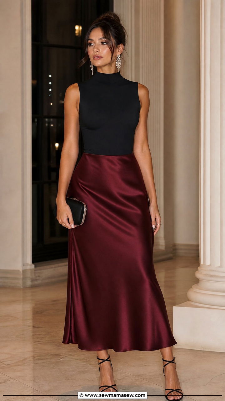 Slip Skirt With Bodysuit Outfit - 25 chic slip skirt outfit ideas