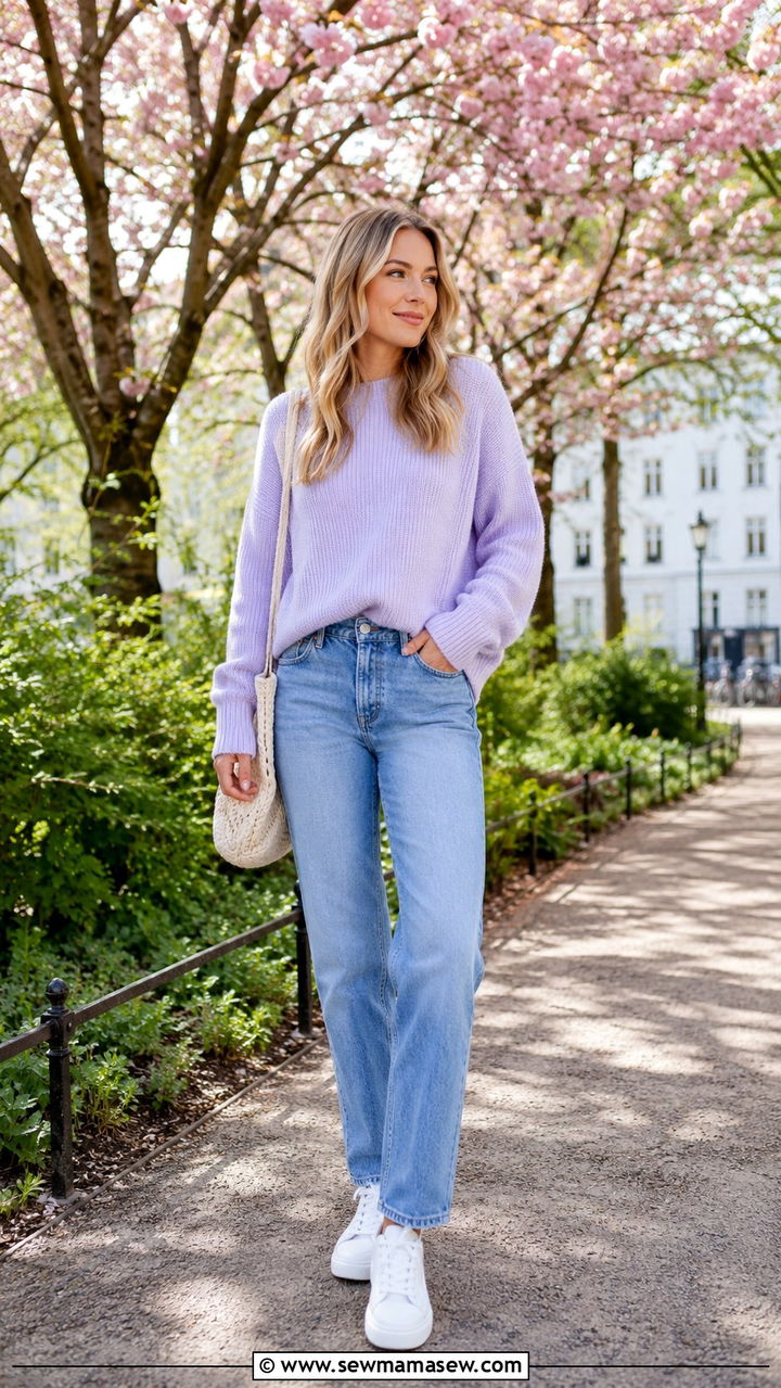 Slip dress layered over white tee with chunky sneakers - 30 spring scandinavian outfits
