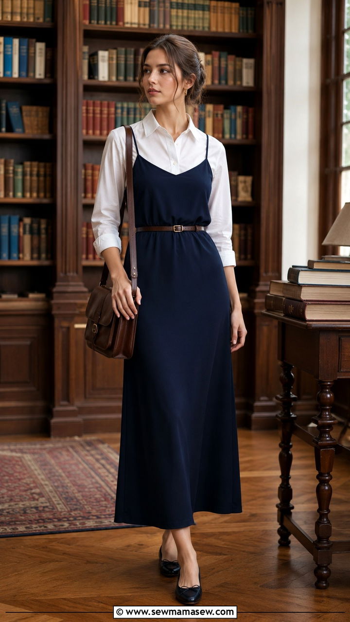 Slip dress with button down shirt - 30 how to style slip dress