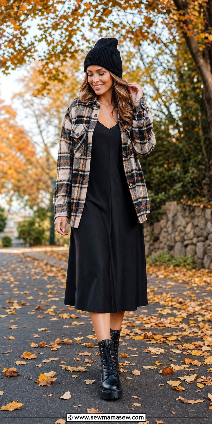 Slip dress with shacket - 25 Slip dress outfit ideas with a jacket