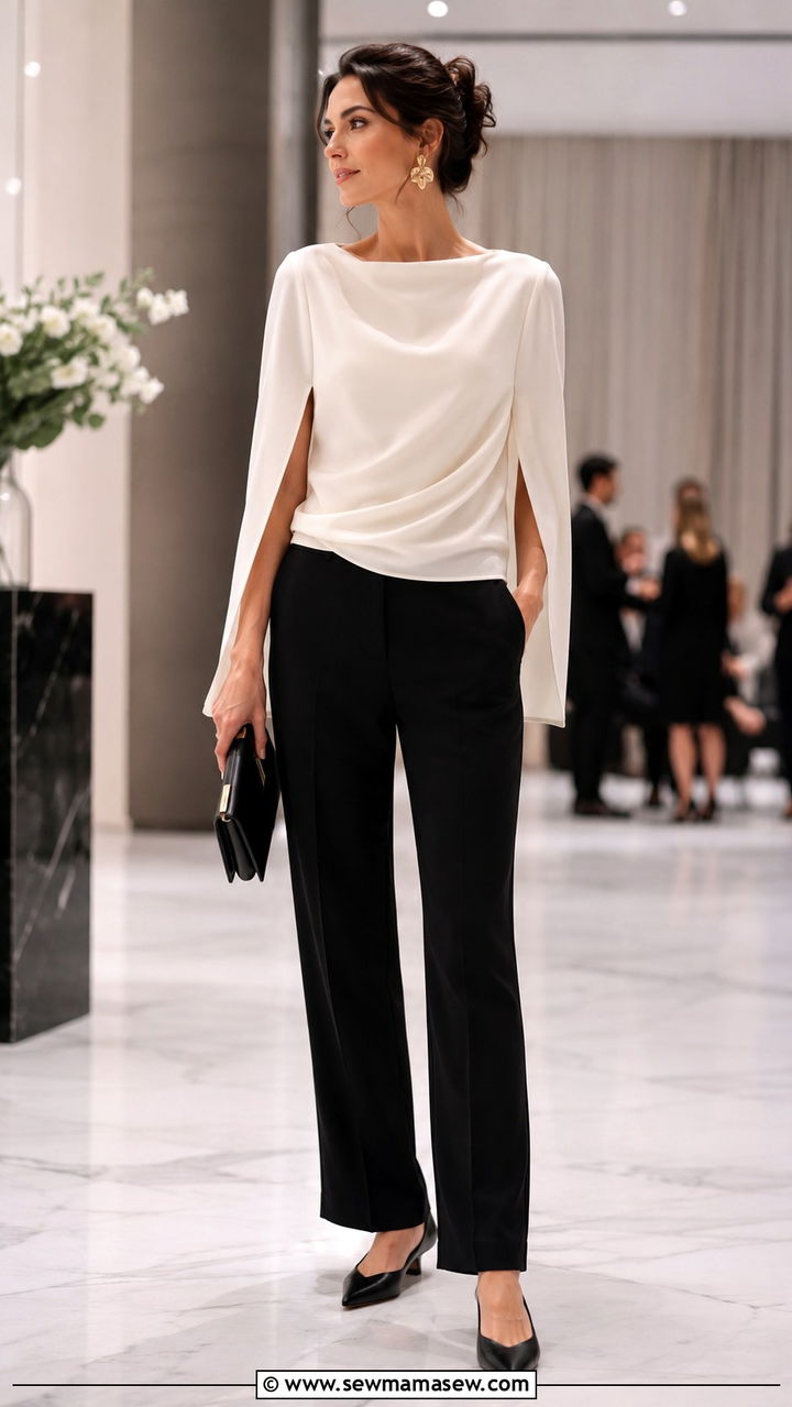 Slouchy Cashmere Sweater and Satin Slip Skirt - 25 modest classy outfits to copy
