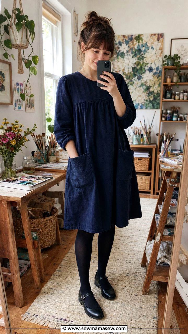 Smock dress art teacher outfit - 20 Art teacher outfit ideas