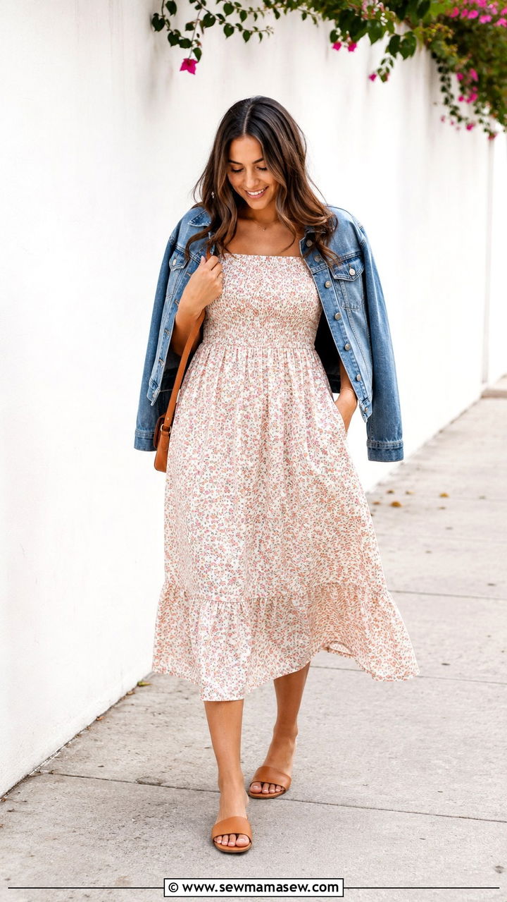 Smocked Bodice Dress Baby Shower - 30 chic baby shower outfits for women
