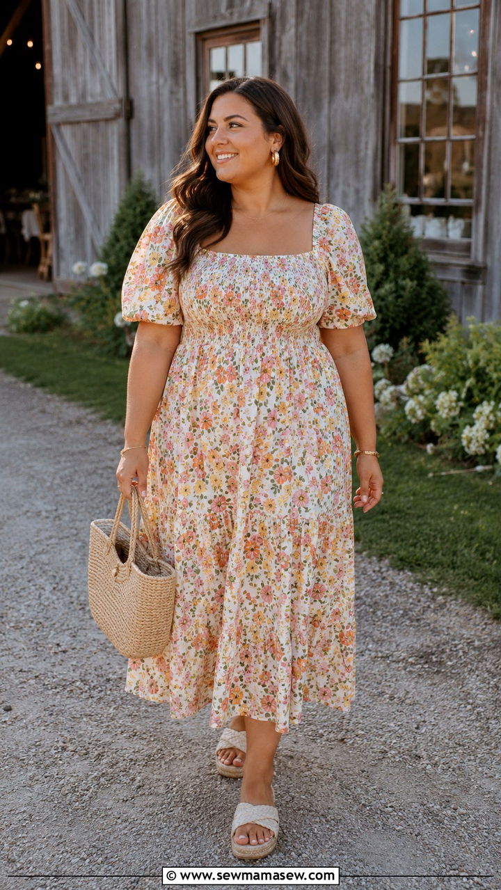 Smocked Bodice Dress For Wedding Guest - 25 wedding guest outfits for women with tummy