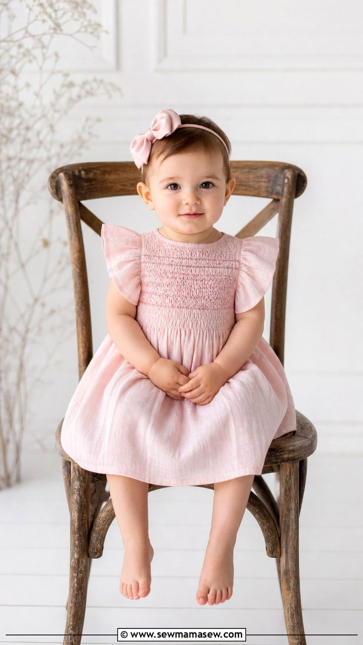 Smocked Dress Baby Girl Photo Outfit - 20 1 year photo outfit ideas