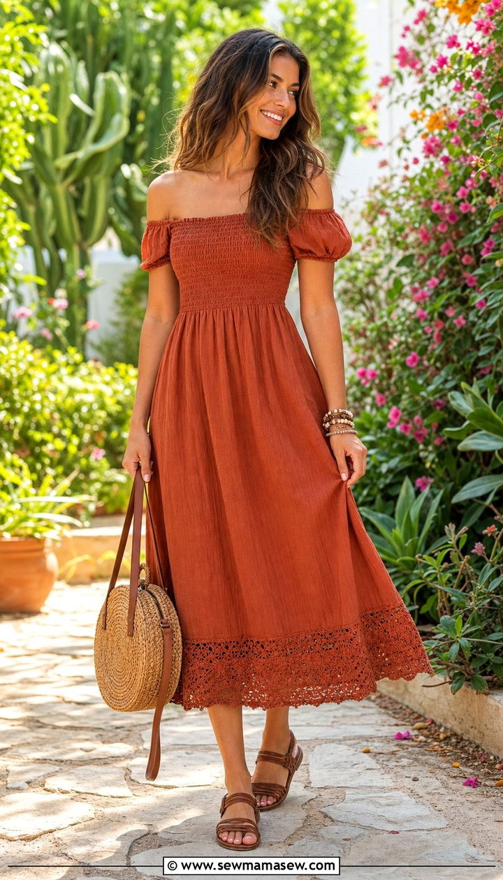 Smocked Dress Boho Outfit - 25 Summer boho outfits 2026