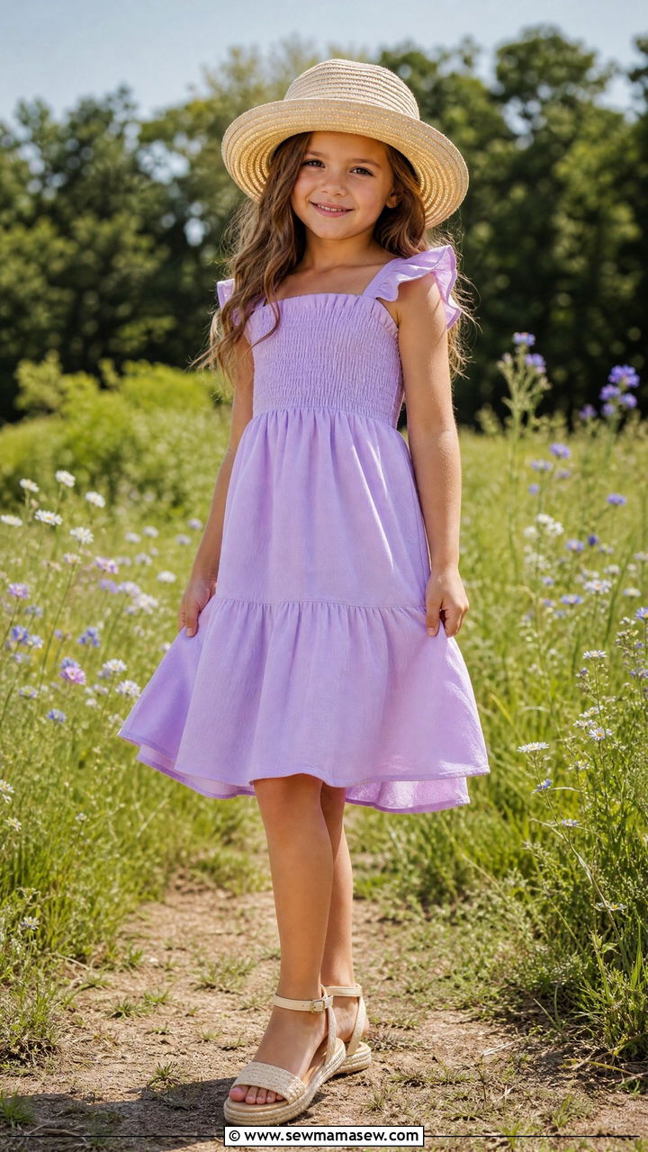 Smocked Dress With Sandals - 25 Kid outfit ideas for school picture day