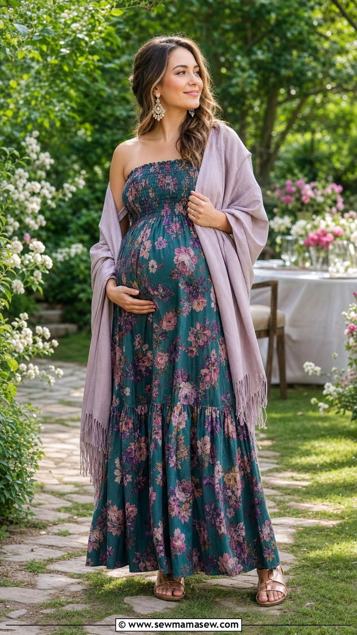 Smocked Maxi Dress Postpartum - 25 classy outfits for postpartum women