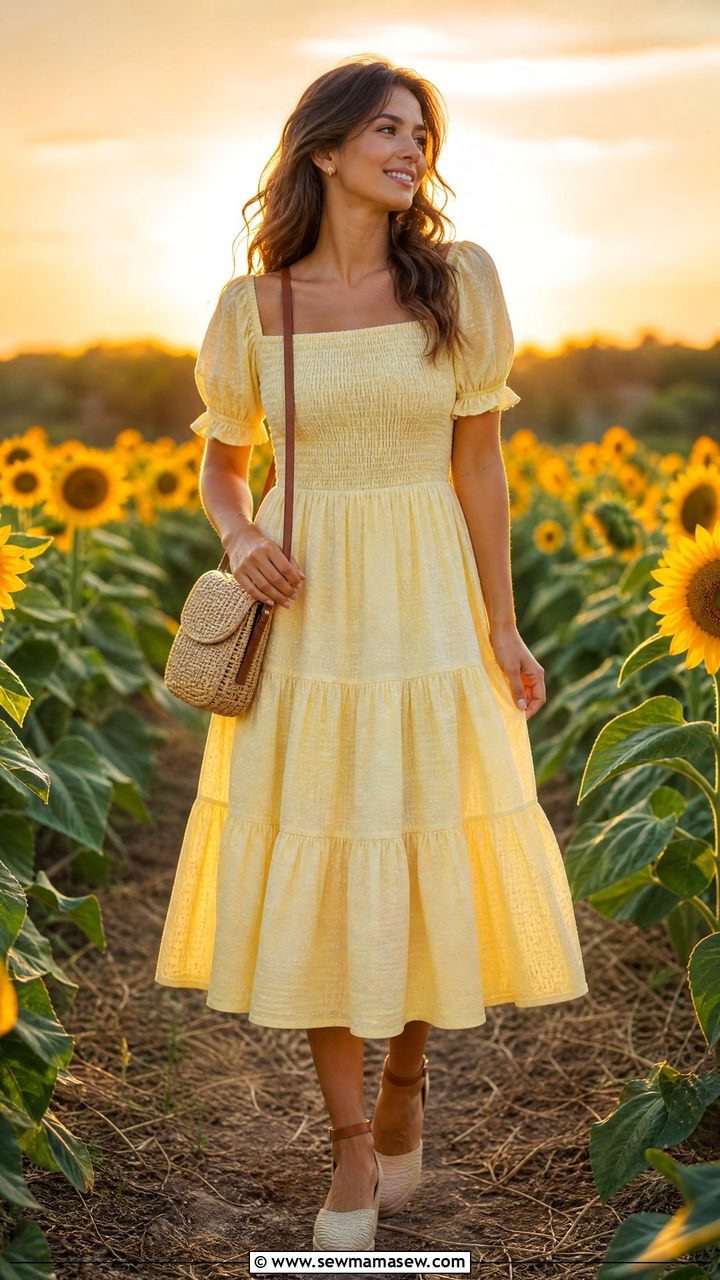 Smocked Sundress Outfit for Hot Days - 40 hot weather outfits for women