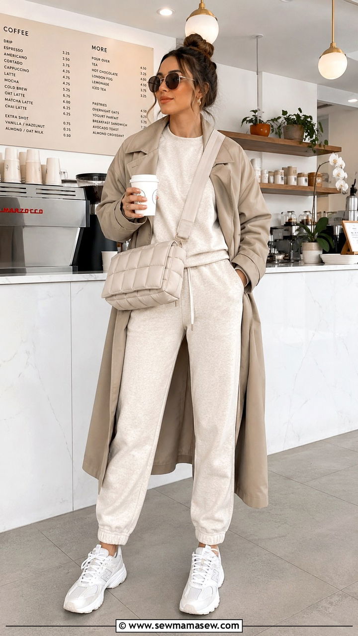 Sneakers With Matching Athleisure Set - 20 sneaker outfits inspo