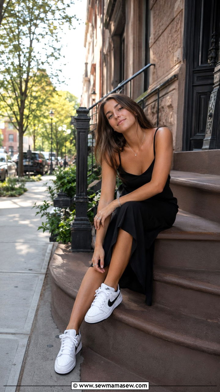 Sneakers with a Dress Senior Pictures - 30 Senior photo outfit ideas 2026