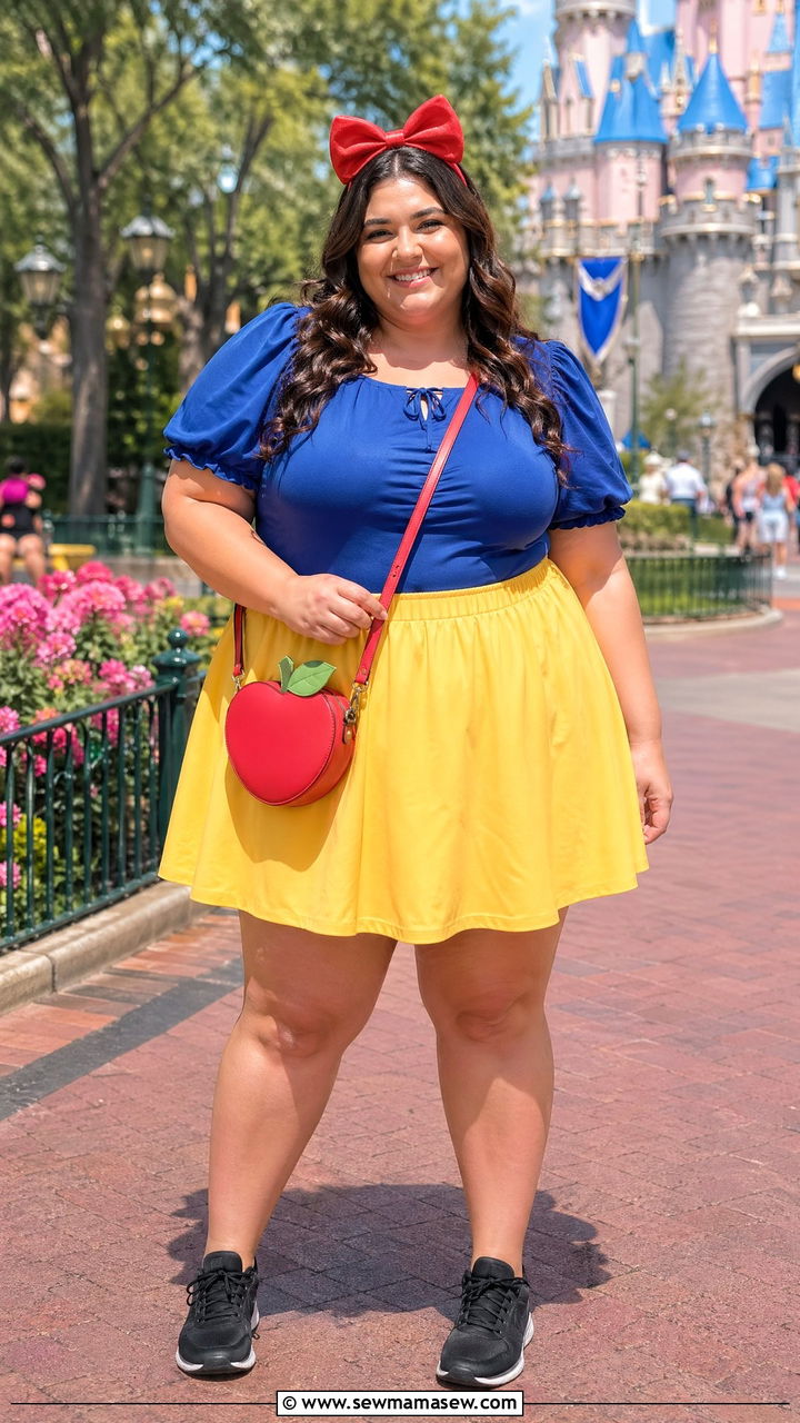 Snow White Royal Blue and Yellow Outfit - 35 Disney outfit ideas plus size