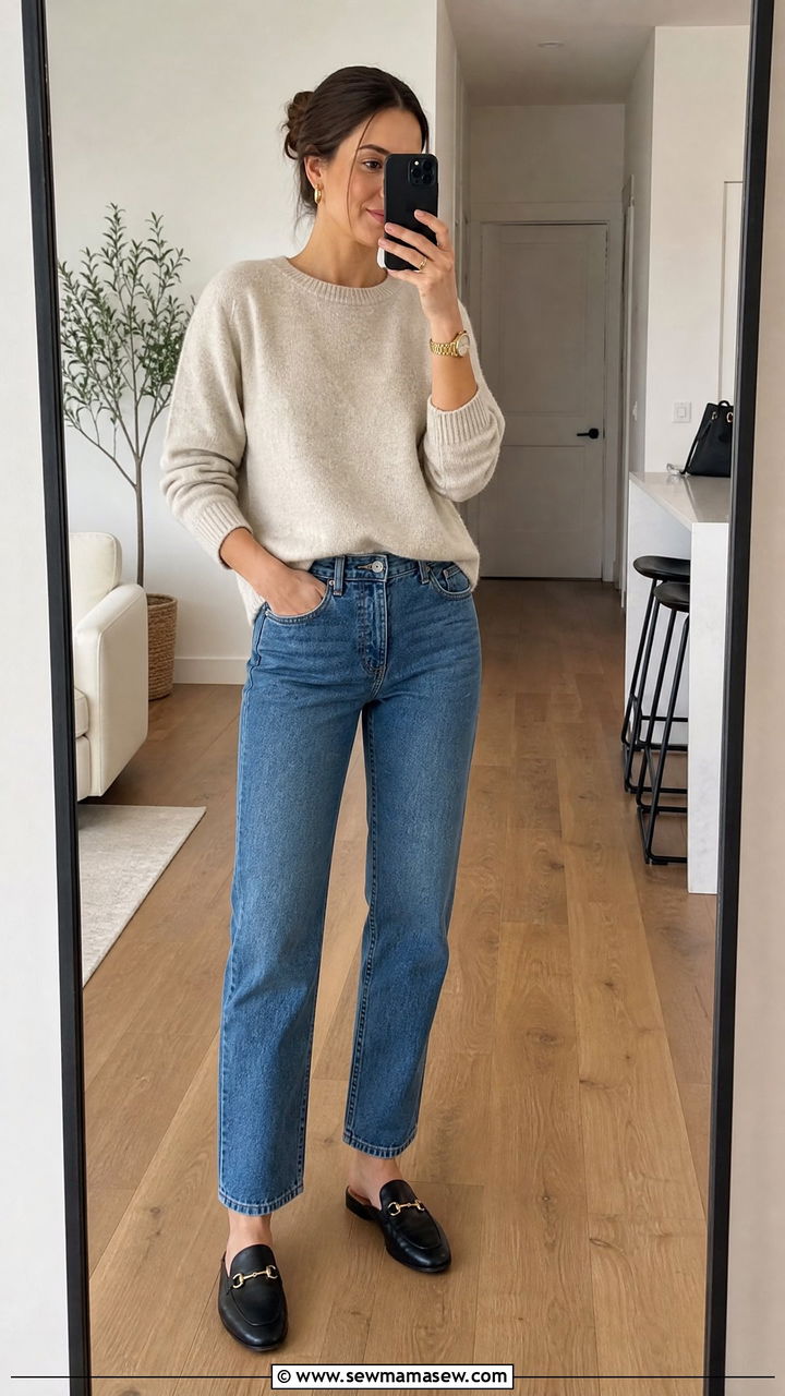 Sofia Richie Grainge Cashmere Sweater and Jeans - 20 Old money outfit ideas Sofia Richie Grainge
