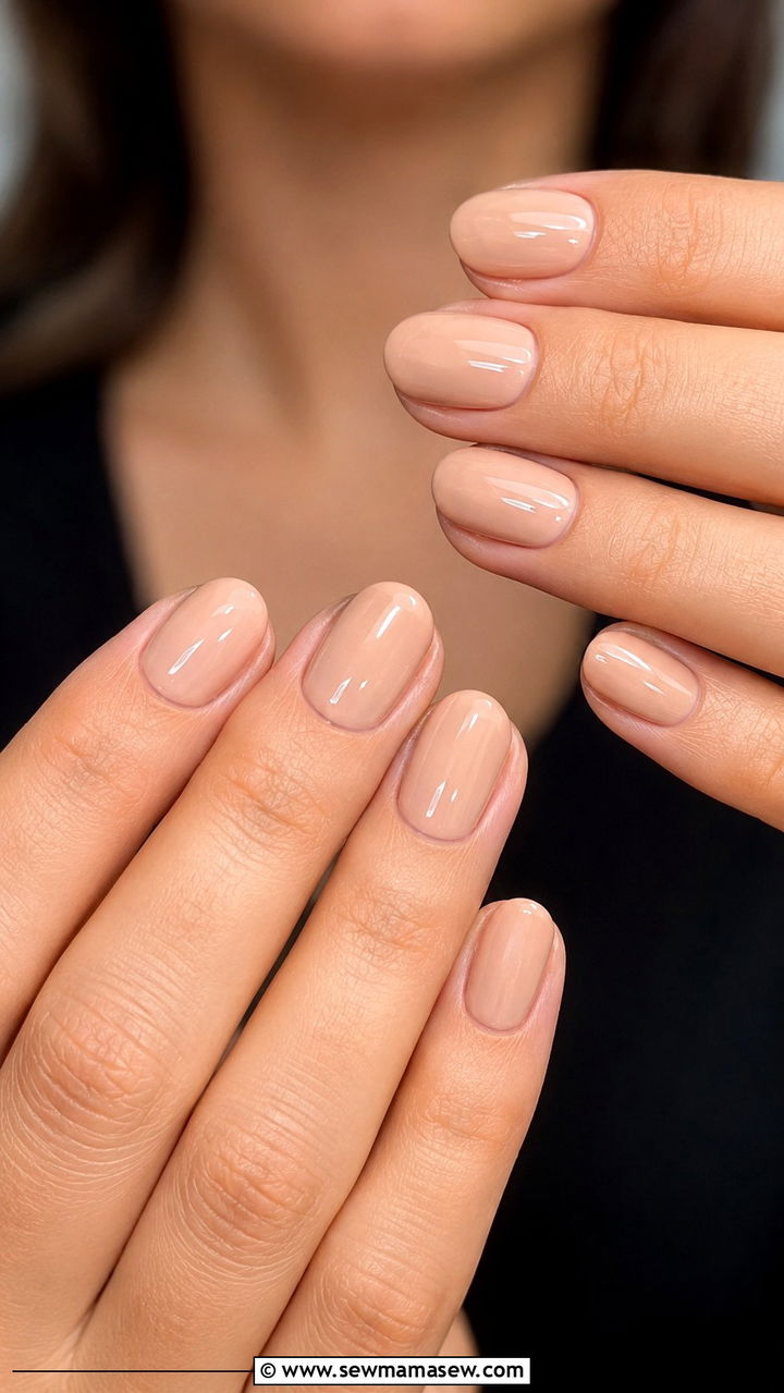 Soft Beige Minimalist Gel Nails - 50 gel polish