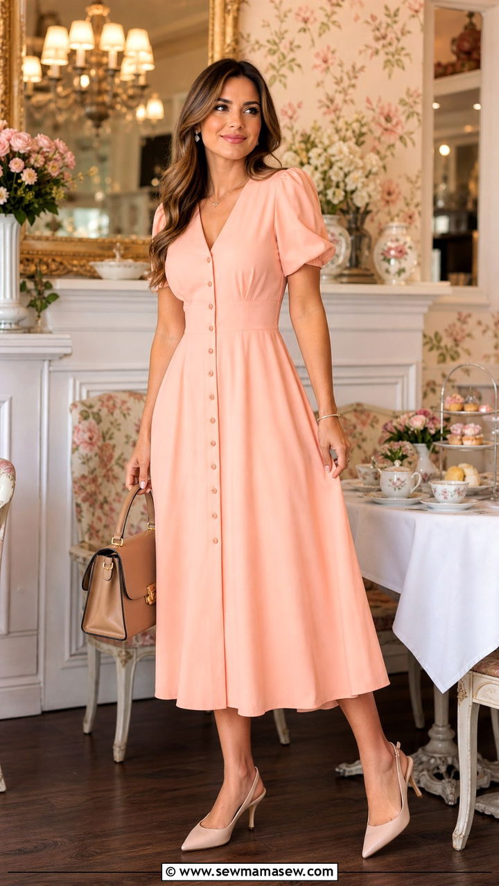 Soft Blue Wide Leg Linen Trousers with White Lace Top - 40 Mother's Day brunch outfit ideas 2026