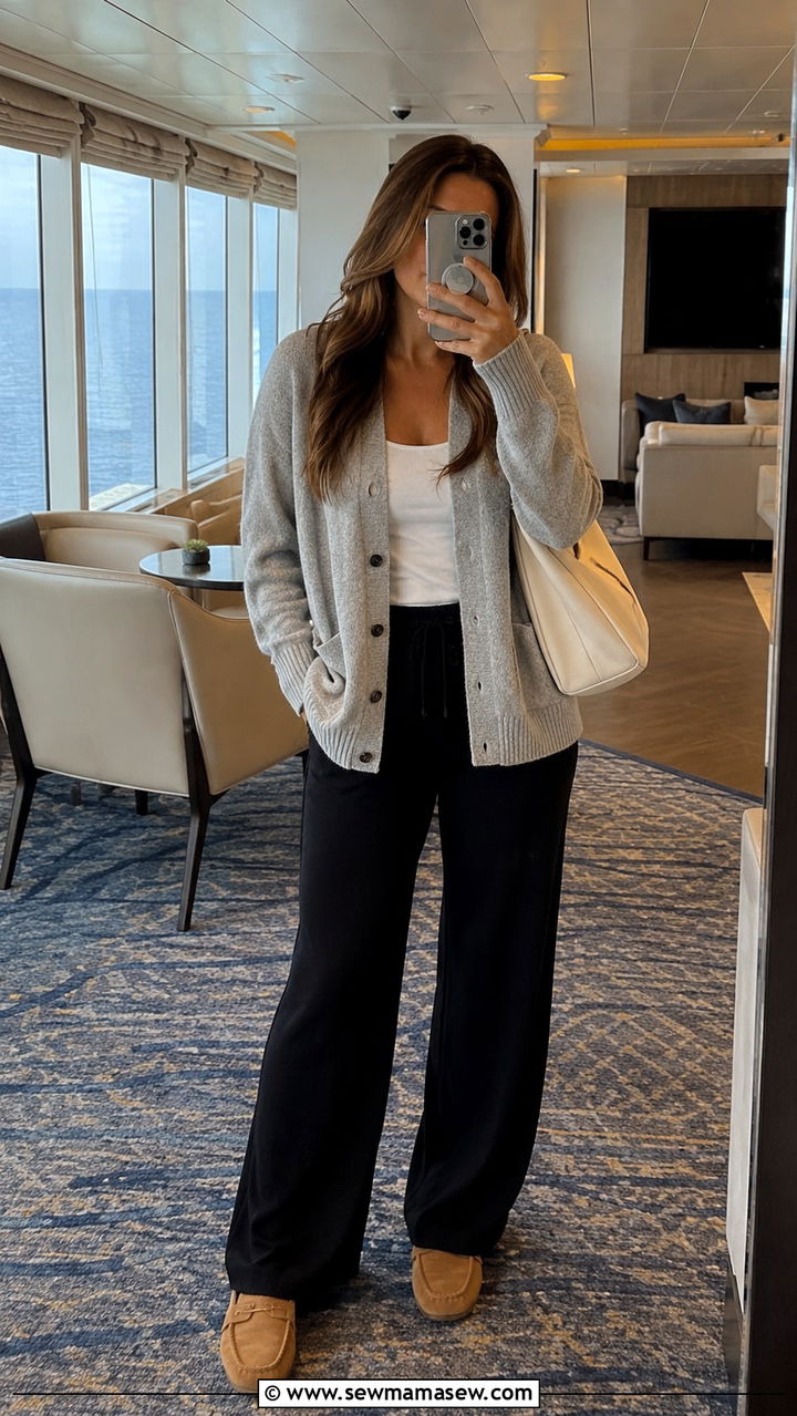 Soft Cardigan and Wide Leg Knit Pants Alaska Cruise Outfit - 25 Alaska cruise outfit ideas 2026