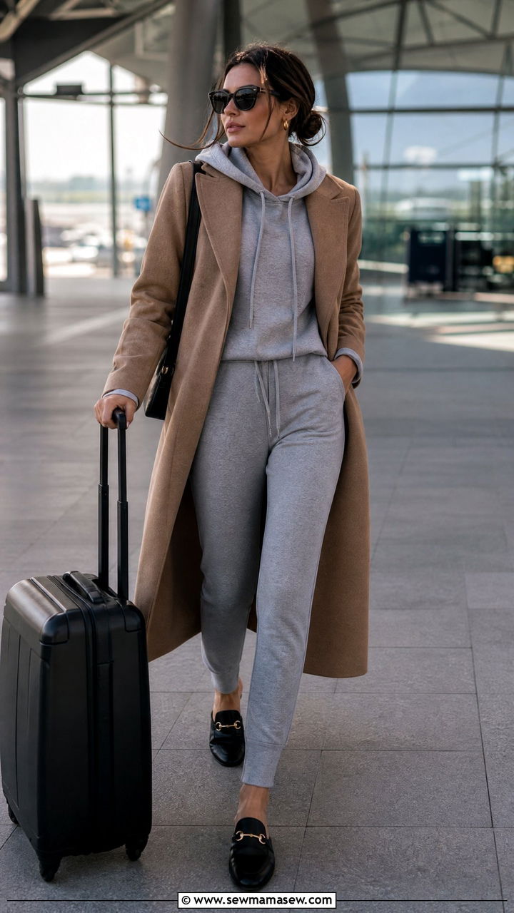 Soft Gray Cashmere Hoodie and Jogger Lounge Set - 30 Matching set outfit ideas old money