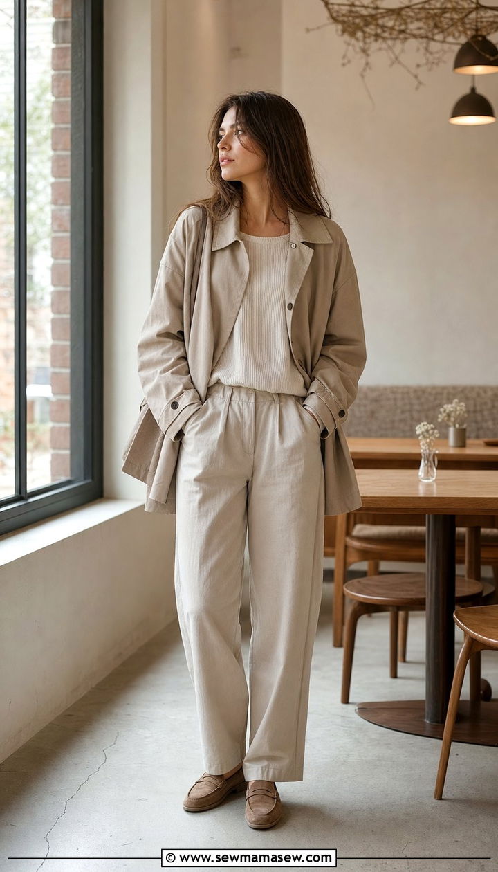 Soft Neutral Layers for Cool Mornings - 25 Early March outfit ideas