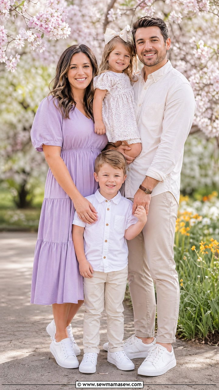 Soft Pastel Family Photo Outfits - 35 family photo outfits