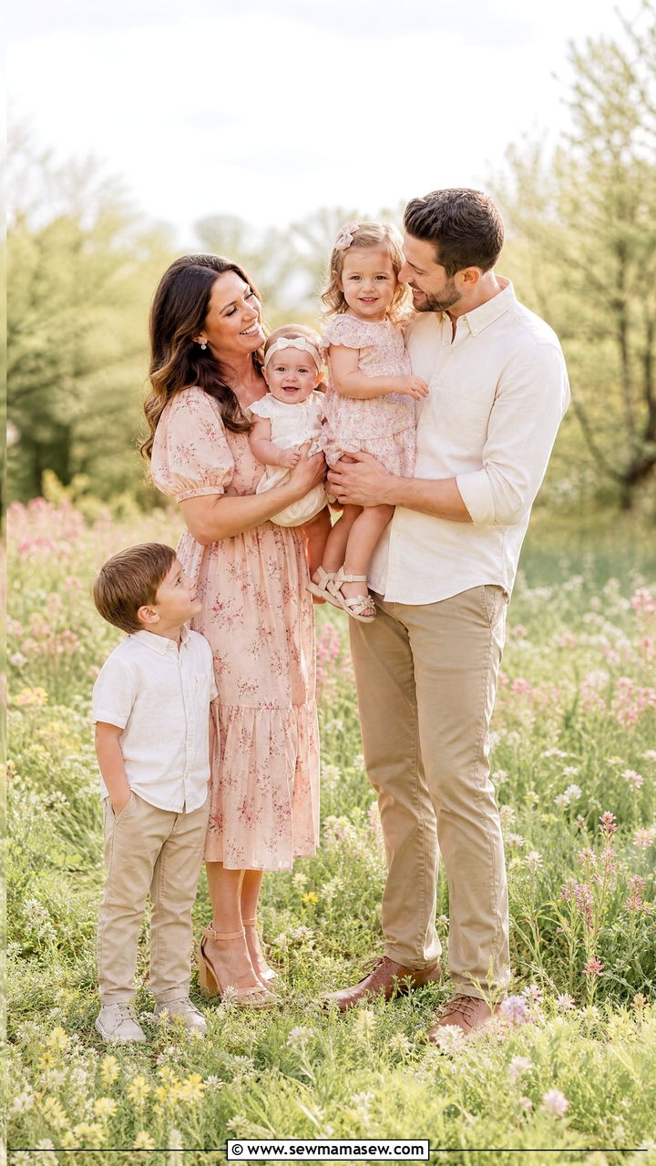 Soft Pastel Floral Dresses for a Romantic Spring Vibe - 25 Family spring photo outfit ideas
