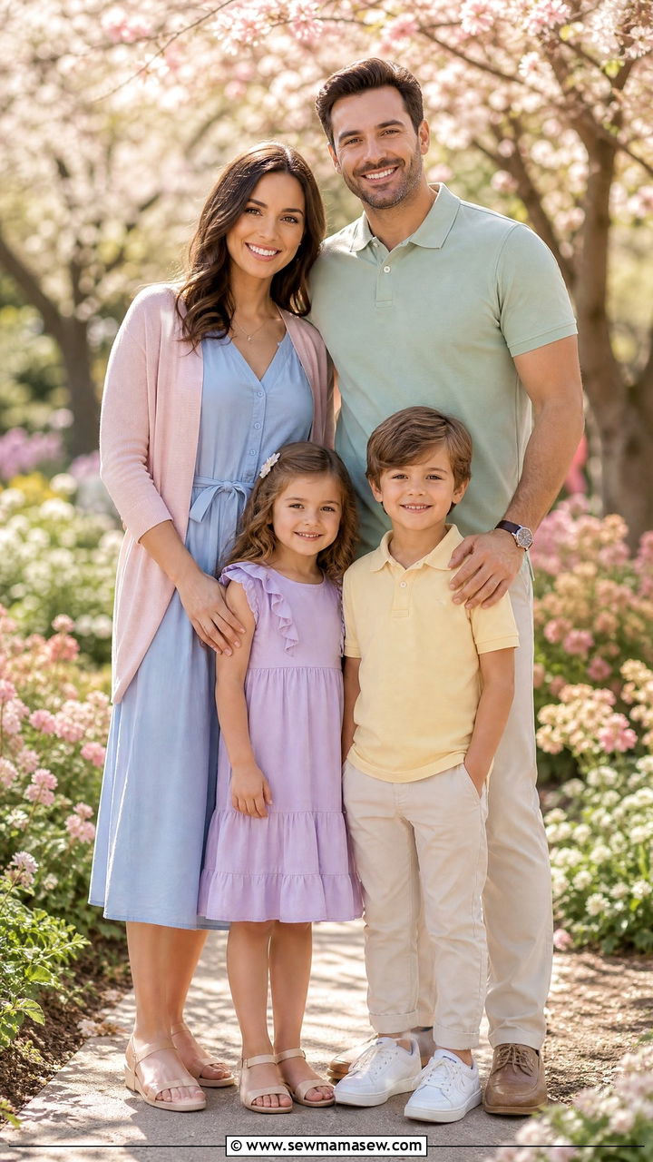 Soft Pastel Mix Family Outfit - 30 Matching spring family outfits