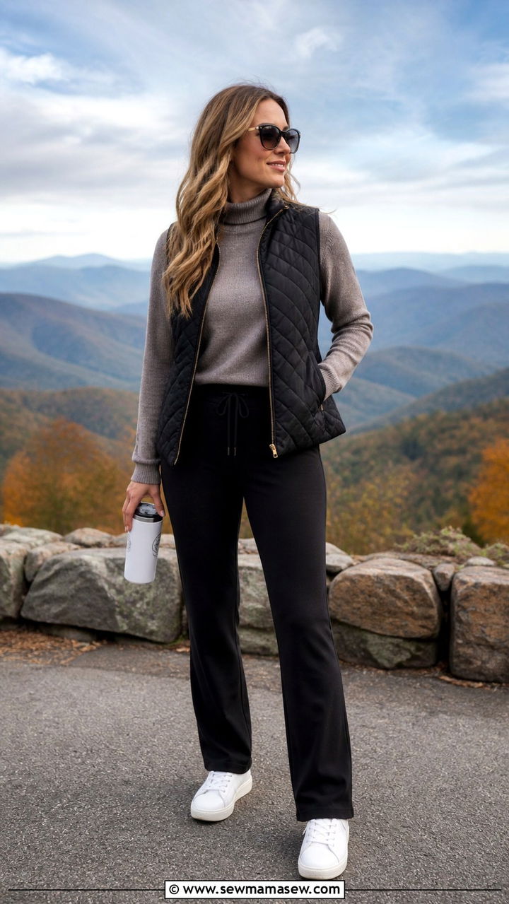 Soft Turtleneck And Stretchy Trousers - 40 Road trip outfits