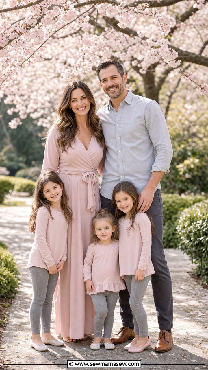 Soft gray and blush pink family reunion outfit - 25 Family reunion outfit ideas matching