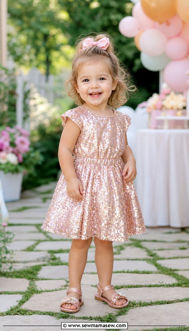 Sparkly birthday dress for a toddler girl - 35 Birthday outfit ideas for kids