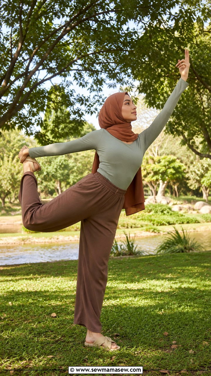 Sports Abaya Yoga Outfit With Sneakers - 25 Modest yoga outfit ideas with hijab