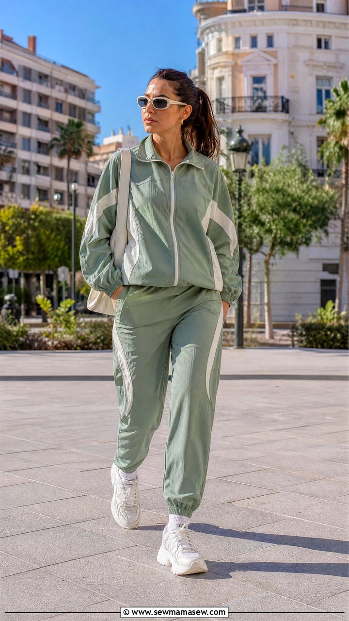 Sporty tracksuit with chunky sneakers - 30 Cozy loungewear outfit ideas